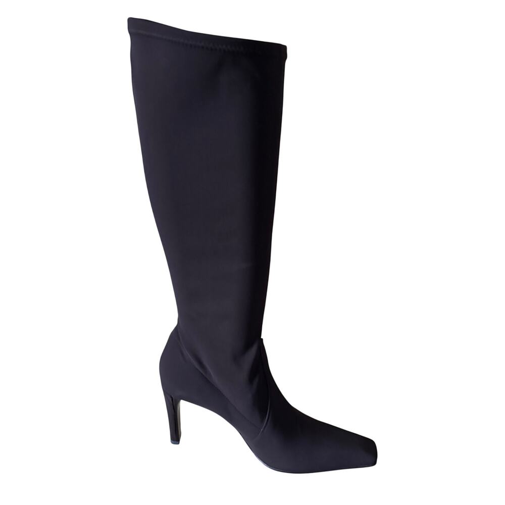 Donald Pliner Expreso Blk Brn Crepe Elastic Stretch Leather Boot Shoe NWT $350